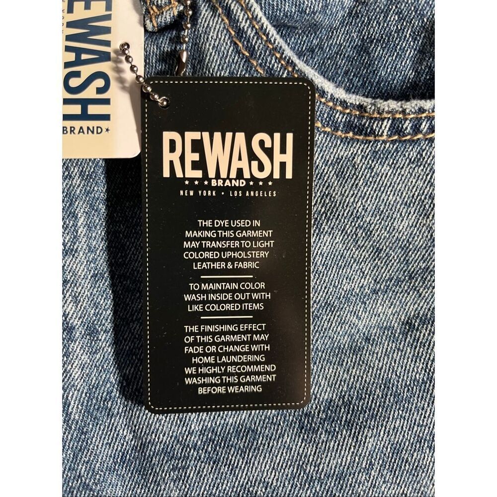 Rewash Classic Medium Blue Denim Cutoff Shorts Low Pro Tomboy Shorts Sz 11/30 - Picture 9 of 10